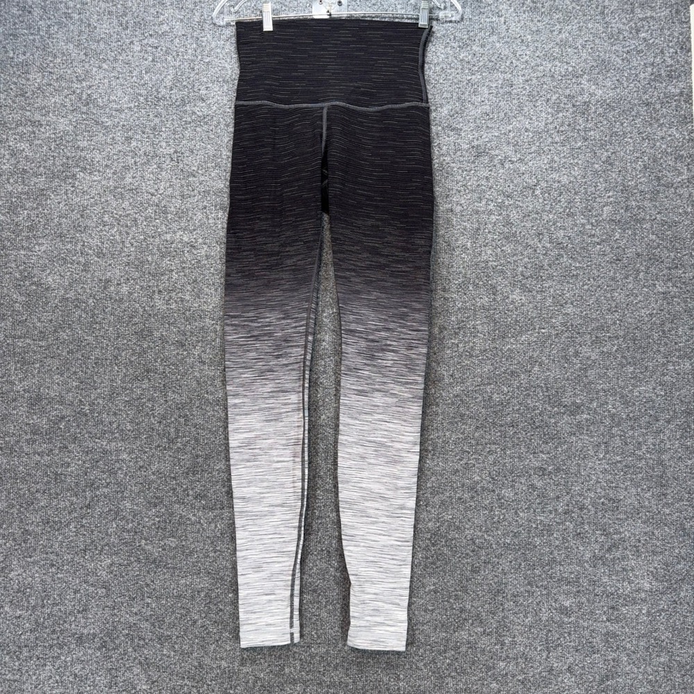 Lululemon Leggings Womens 2 Black Ombre Space Dye High Rise Athletic Yoga Pants